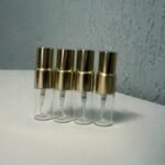 Frasco Vidro Para Decant 3 Ml Com Válvula Spray Dourada